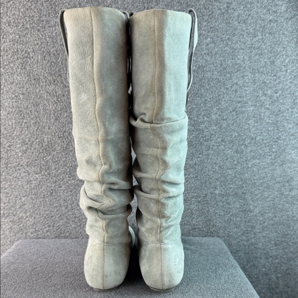 Rare‎ UGG Gray Suede Women's Slouch Boots Size 8 - Picture 4 of 15